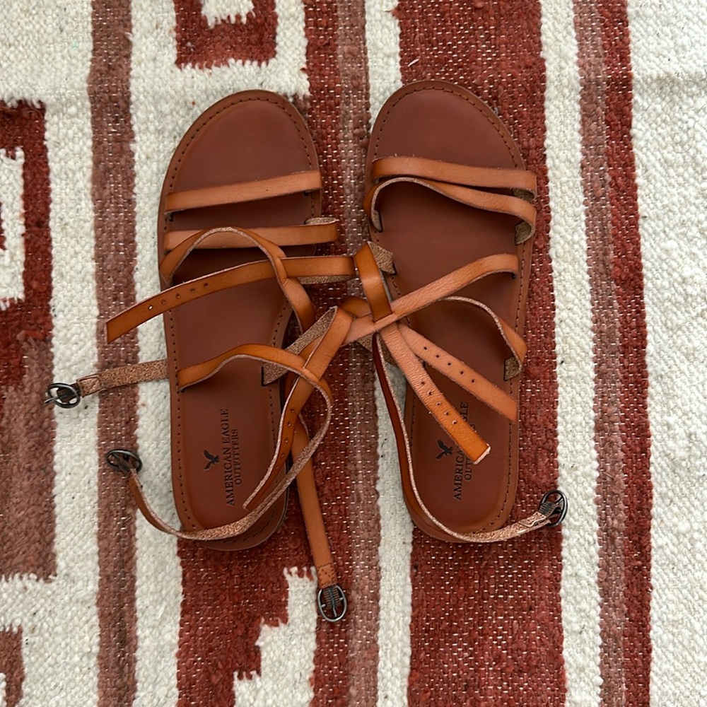 American Eagle Ankle Wrap Sandals